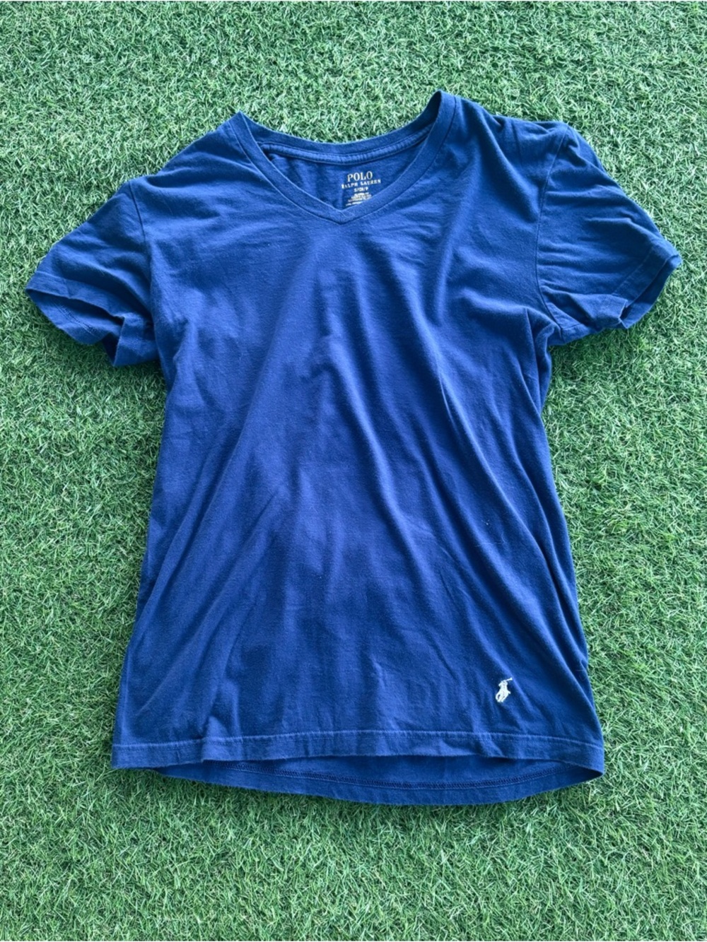 Polo Ralph Lauren V-Neck T-Shirt Blue Youth Small